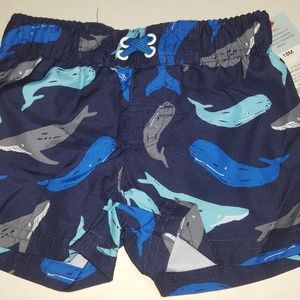 NWT Cat & Jack Whale 18 months Swim Trunks